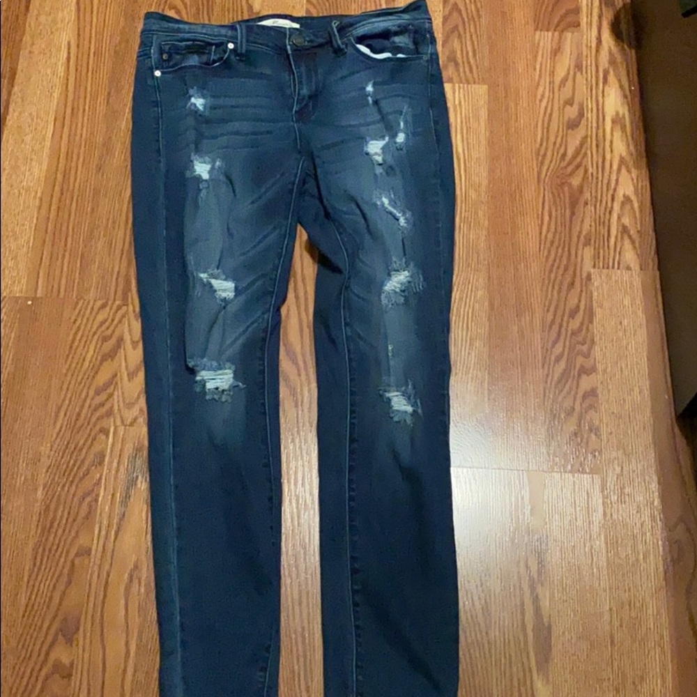 Dark blue washed jeans